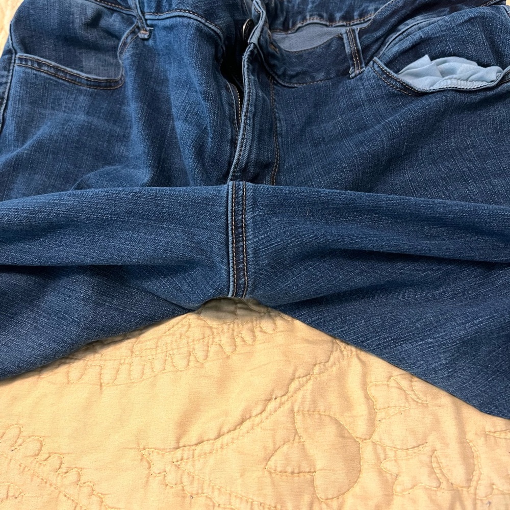 Maurices Deep Blue Ripped Boyfriend Jeans - Picture 4 of 4